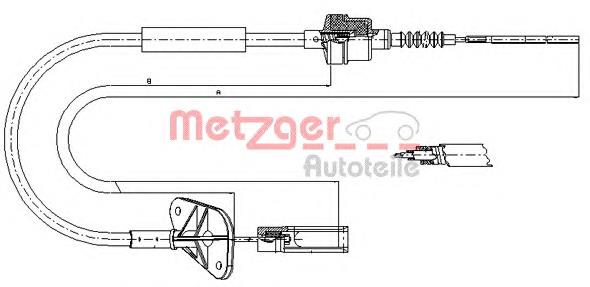 Cabo de embraiagem 55183097 Fiat/Alfa/Lancia