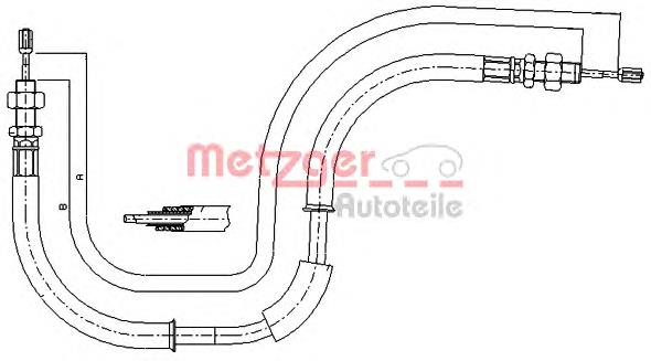 Compre 4683496AB Chrysler Cabo do freio de estacionamento intermédio