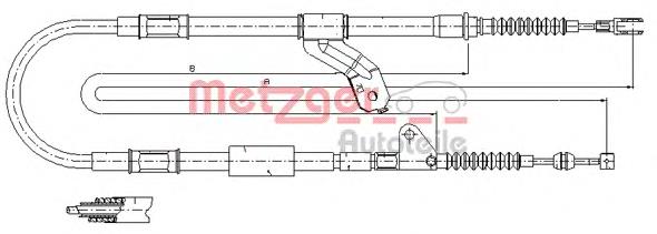 Cabo do freio de estacionamento traseiro direito Linex 440185 preço, a partir de 46,91 USD