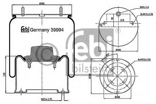 Compre 1D28A2 Phoenix Coxim pneumático (suspensão de lâminas pneumática) do eixo traseiro