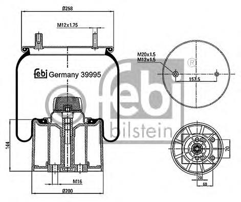 Compre KG49602NP Kraftiger Coxim pneumático (suspensão de lâminas pneumática) do eixo