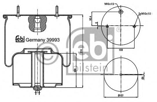 Compre 20554762 Volvo Coxim pneumático (suspensão de lâminas pneumática) do eixo dianteiro