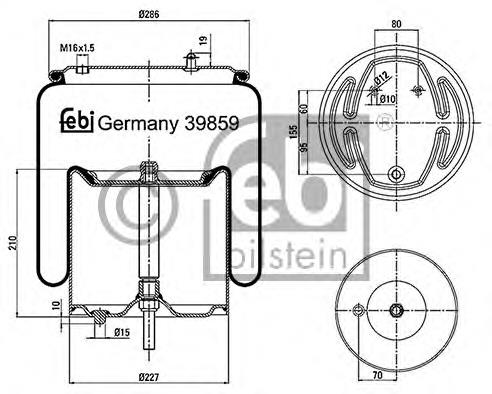 Coxim pneumático (suspensão de lâminas pneumática) do eixo Scania 1903608 preço, a partir de 53,95 USD