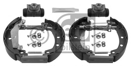 Compre 0204114153 Bosch Sapatas do freio traseiras de tambor, montadas com cilindros, kit