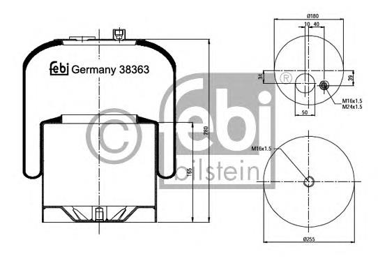 Compre A9423203021 Mercedes Coxim pneumático (suspensão de lâminas pneumática) do eixo traseiro