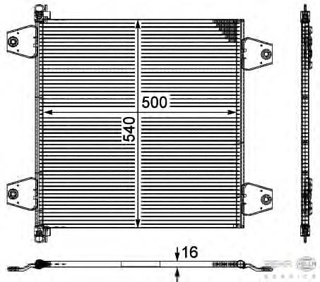 1629115 DAF Radiador de aparelho de ar condicionado