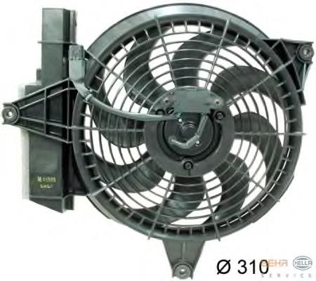 Difusor do radiador de aparelho de ar condicionado, montado com roda de aletas e o motor Hyundai/Kia 253802B00