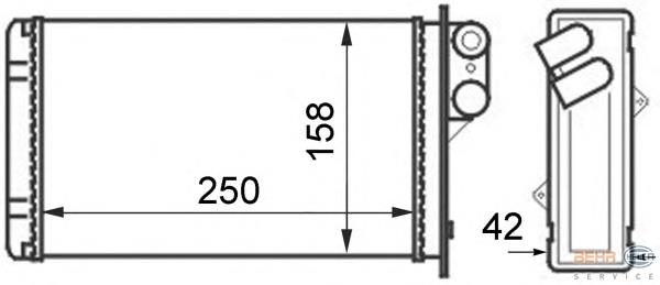 Compre 6464C8 Peugeot/Citroen Radiador de forno (de aquecedor)