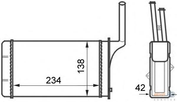40006049 VAN Wezel Radiador de forno (de aquecedor)