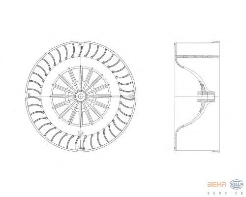 8EW009157191 HELLA Motor de ventilador de forno (de aquecedor de salão)