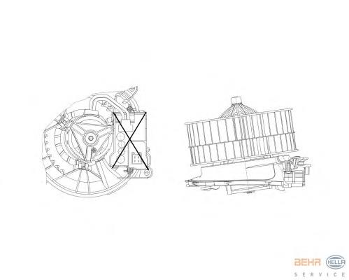 Motor de ventilador de forno (de aquecedor de salão) A2209060000 Mercedes
