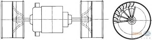 Motor de ventilador de forno (de aquecedor de salão) 81619300042 MAN