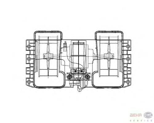 Motor de ventilador de forno (de aquecedor de salão) 8EW009158151 HELLA