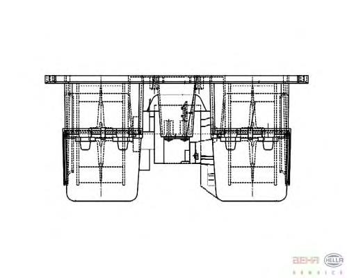 Motor de ventilador de forno (de aquecedor de salão) 8EW009157531 HELLA