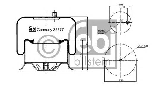 Coxim pneumático (suspensão de lâminas pneumática) do eixo Mercedes 9423203221 preço, a partir de 79,69 USD