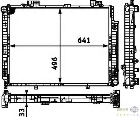 A2105006203 Mercedes Radiador de esfriamento de motor