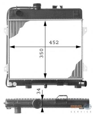 Radiador de esfriamento de motor 8MK376713261 HELLA