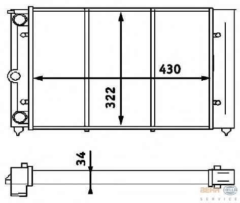 Radiador de esfriamento de motor VAG 171121253CF preço, a partir de 38,51 USD
