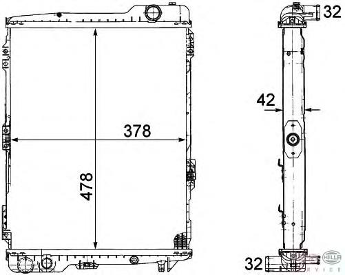 Radiador de esfriamento de motor 8MK376711271 HELLA