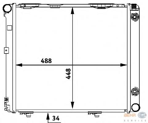 A2015005303 Mercedes Radiador de esfriamento de motor