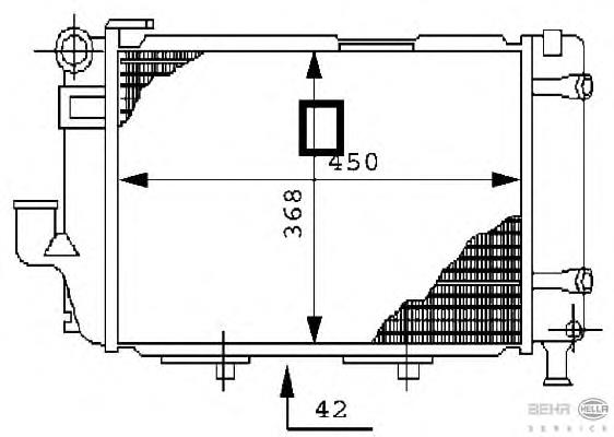 Radiador de esfriamento de motor Mercedes A1245001503
