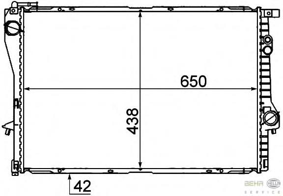 Radiador de esfriamento de motor 8MK376712231 HELLA