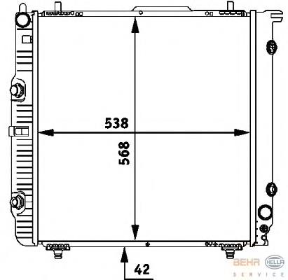 Radiador de esfriamento de motor 4635001200 Mercedes