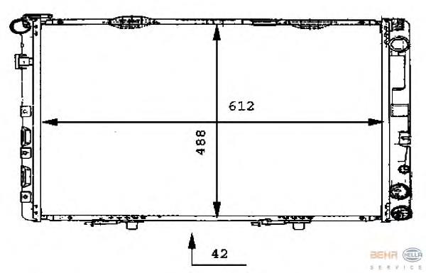 Radiador de esfriamento de motor Mercedes A1245001402