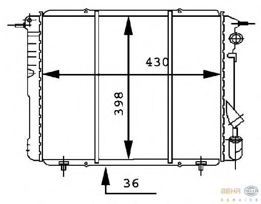 Radiador de esfriamento de motor Nissens 63955 preço, a partir de 79,83 USD