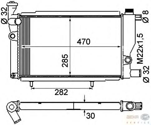 Radiador de esfriamento de motor 810892 VALEO