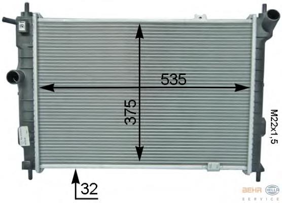 Radiador de esfriamento de motor 731551 VALEO