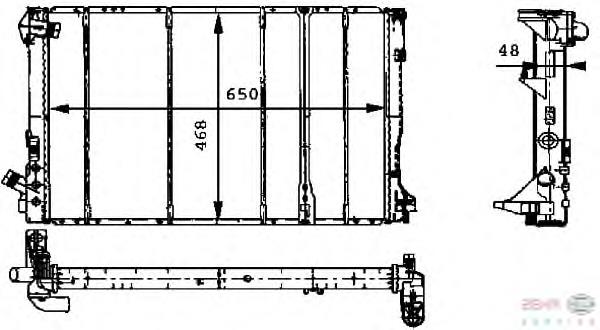 Radiador de esfriamento de motor 63976A Nissens