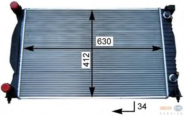 Radiador de esfriamento de motor Polcar 133408A2 preço, a partir de 76,62 USD