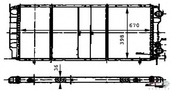 Radiador de esfriamento de motor 6040082 Polcar