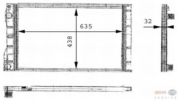 6025312321 Renault (RVI) Radiador de esfriamento de motor