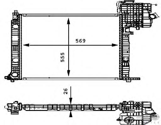 Radiador de esfriamento de motor TP1562559A Tempest