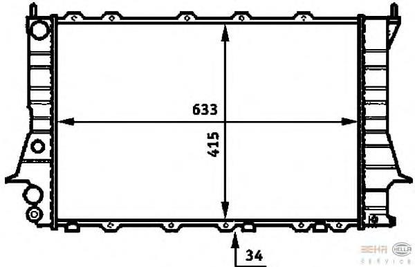 Compre 4AO121251 VAG Radiador de esfriamento de motor