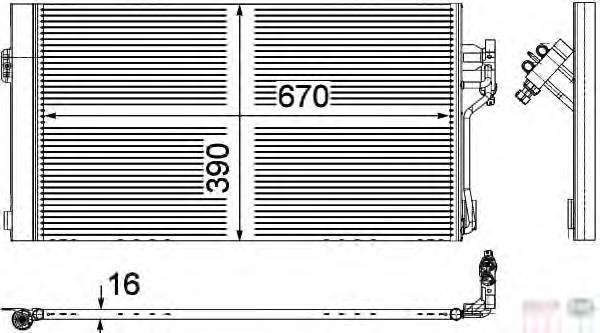 6398350700 Mercedes Radiador de aparelho de ar condicionado