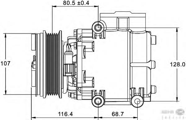 Compressor de aparelho de ar condicionado 1481791 Ford