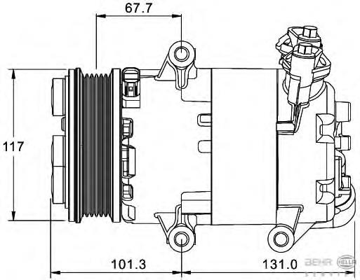 Compressor de aparelho de ar condicionado Land Rover LR056301