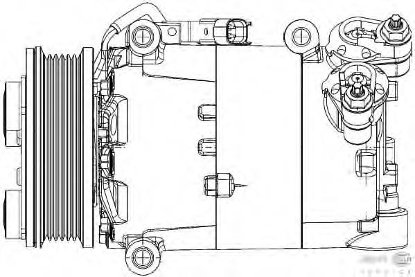 Compressor de aparelho de ar condicionado 8FK351334431 HELLA
