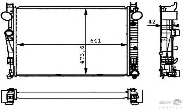 Radiador de esfriamento de motor Mercedes A2205000103