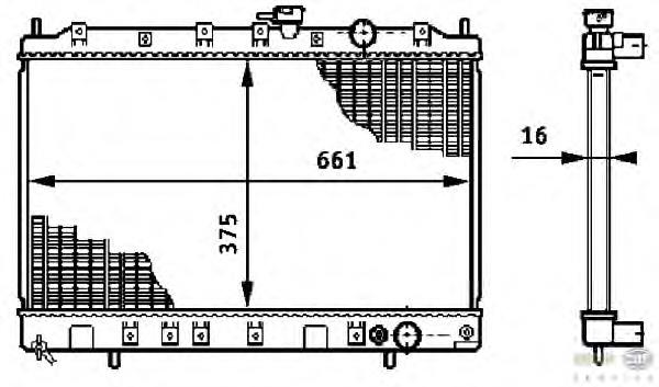 Radiador de esfriamento de motor NRF 53304