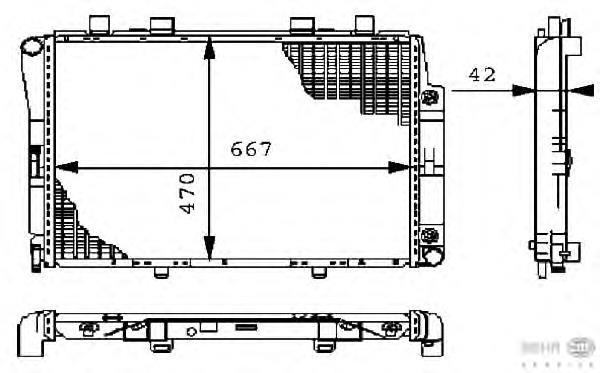 Radiador de esfriamento de motor 1405002303 Mercedes
