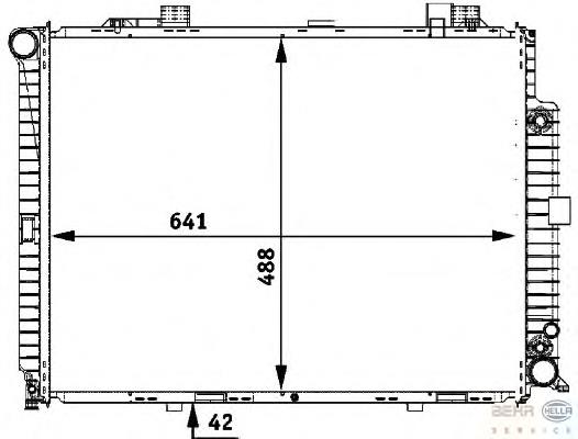 Radiador de esfriamento de motor 8MK376711151 HELLA