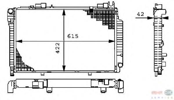 Radiador de esfriamento de motor A2025005603 Mercedes