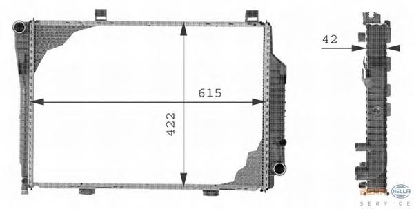 2025006303 Mercedes Radiador de esfriamento de motor
