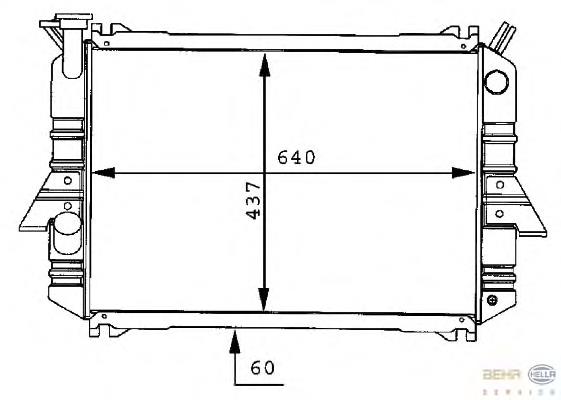 Radiador de esfriamento de motor para Nissan Patrol  K260