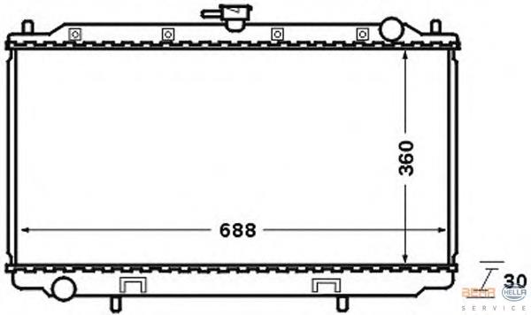 732529 VALEO Radiador de esfriamento de motor