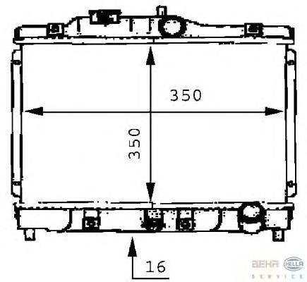 Radiador de esfriamento de motor 19010P1KE01 Honda